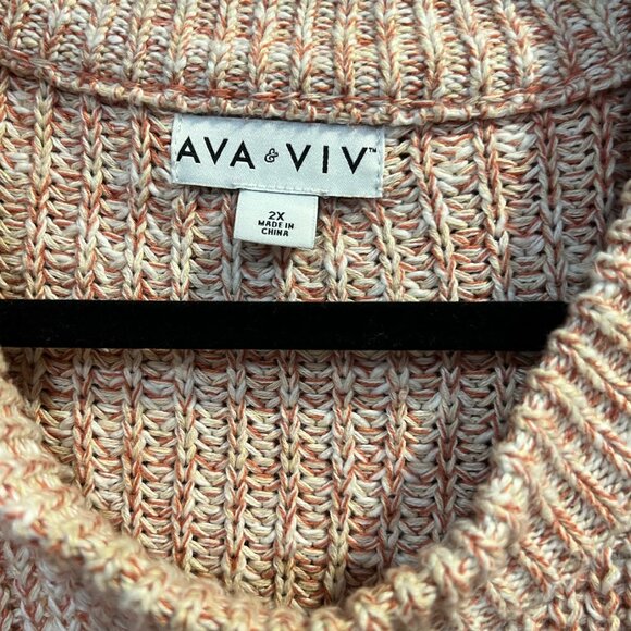 Ava & Viv Marled Knit Cozy Sweater – Size 2X - Picture 3 of 4